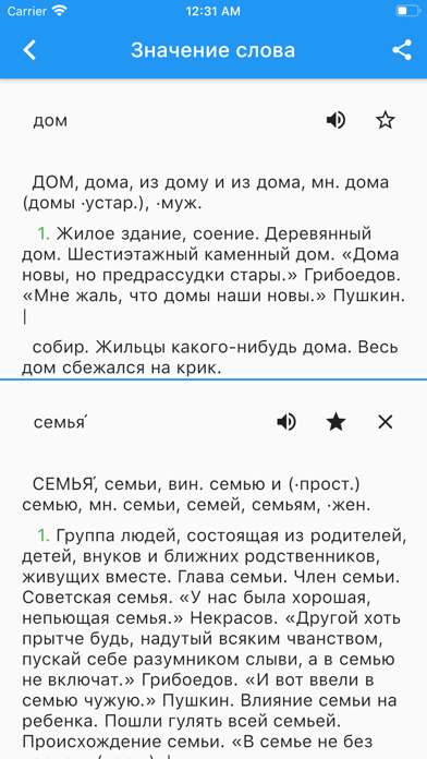 Русский Толковый Словарь. Screenshot
