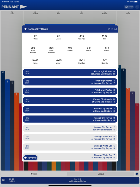 Pennant iPad app afbeelding 6