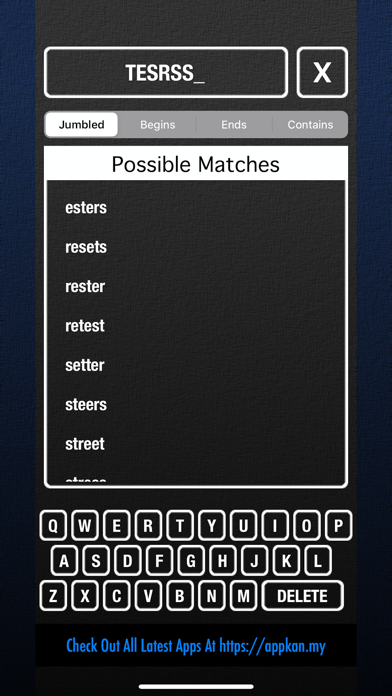 Screenshot #1 pour UnScramble English Words