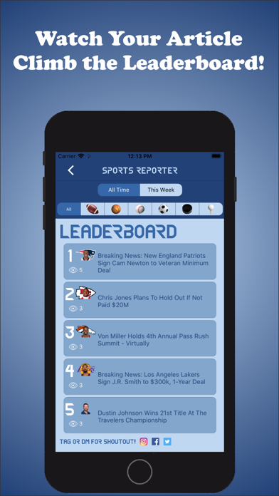 Sports Reporter Screenshot