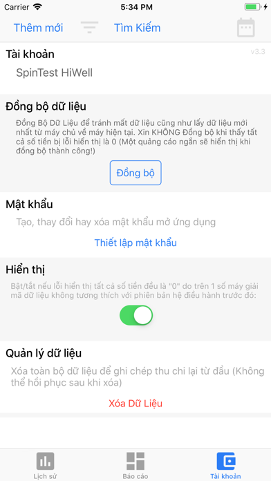 Quản lý chi tiêu cá nhân Screenshot