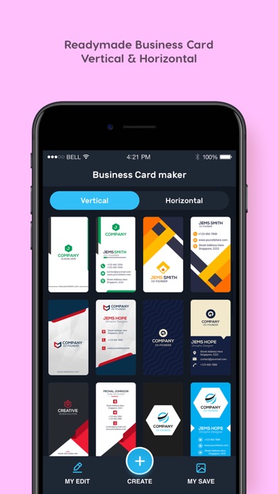 Business Card Maker, Visiting Screenshot