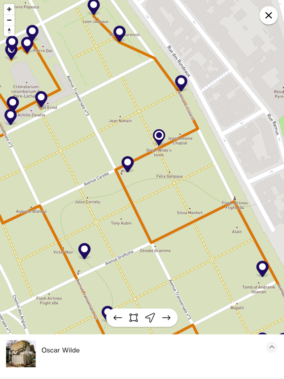 Pere-Lachaise iPad screenshot 7 - Travel app
