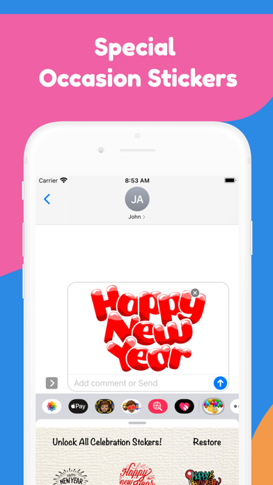 Celebration Stickers Screenshot