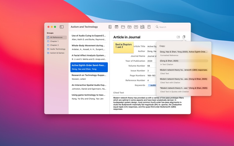 Screenshot #3 pour Reference Tracker