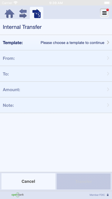 Open Bank Business Screenshot