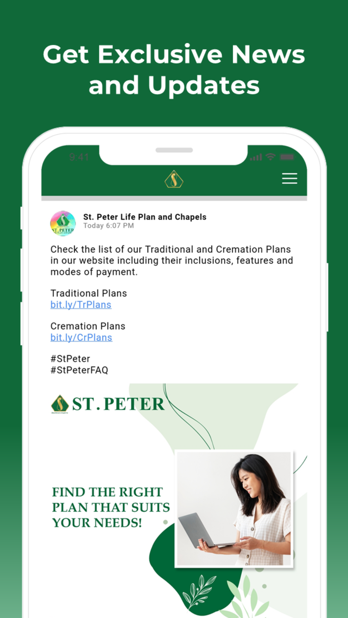 St Peter Life Plan and Chapels