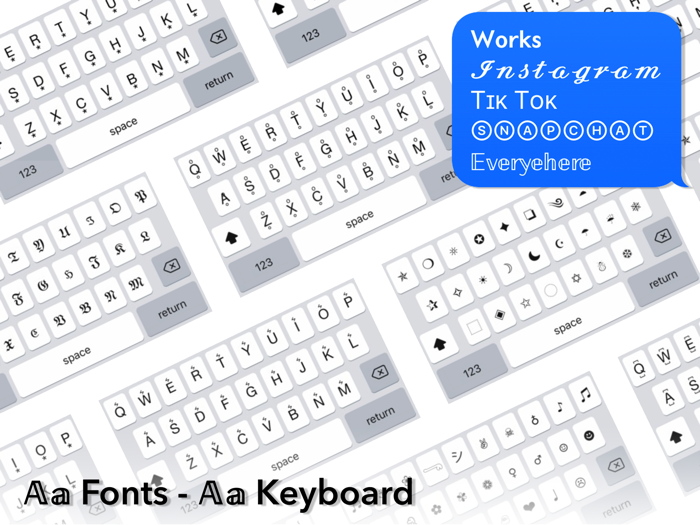 Aa Fonts Keyboard - Cool Tags