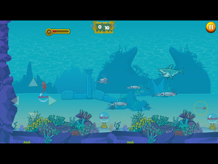 Times tables inside the sea