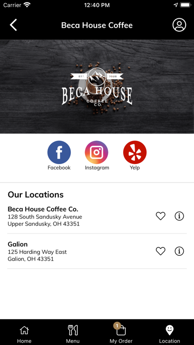 Beca House Coffee Screenshot