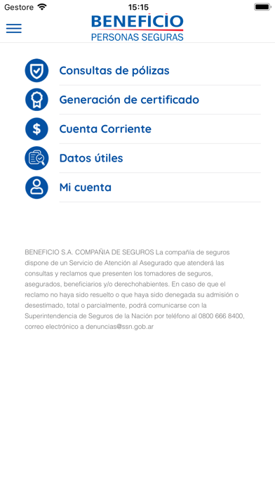 Beneficio Seguros Screenshot