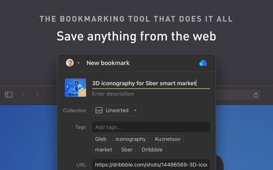 #1. Save to Raindrop.io (macOS) Podle: Rustem Mussabekov