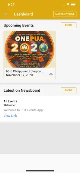 Game screenshot PUA Events App mod apk
