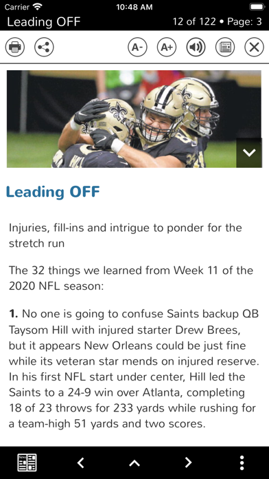 USA TODAY Sports Weekly Screenshot