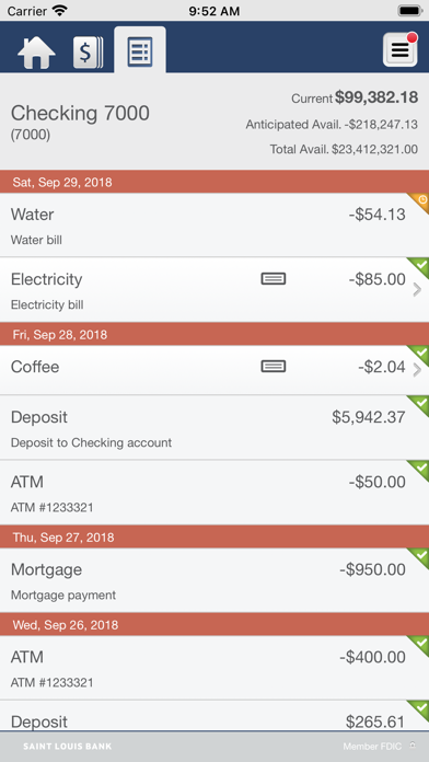 St. Louis Bank Screenshot