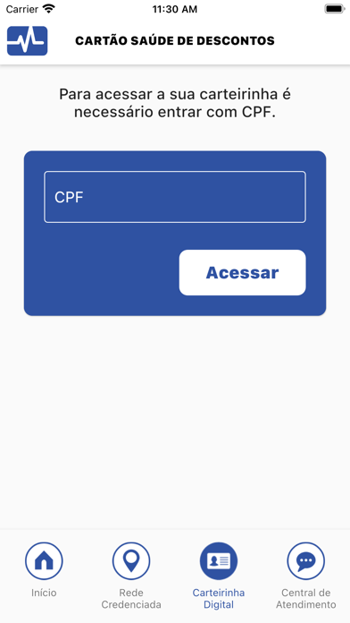 Cartão Saúde de Descontos Screenshot