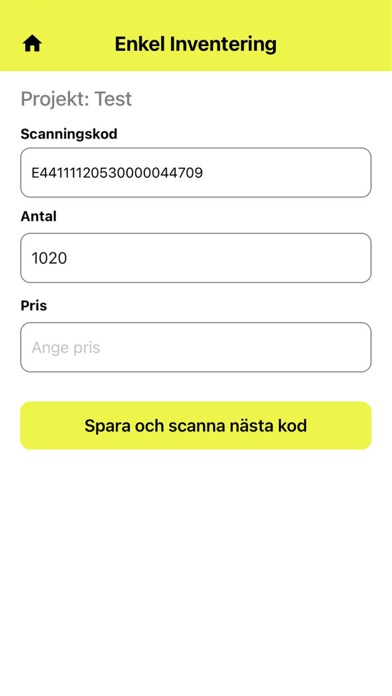 Enkel Inventering Screenshot