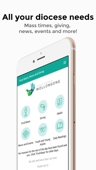 Catholic Diocese of Wollongong Screenshot