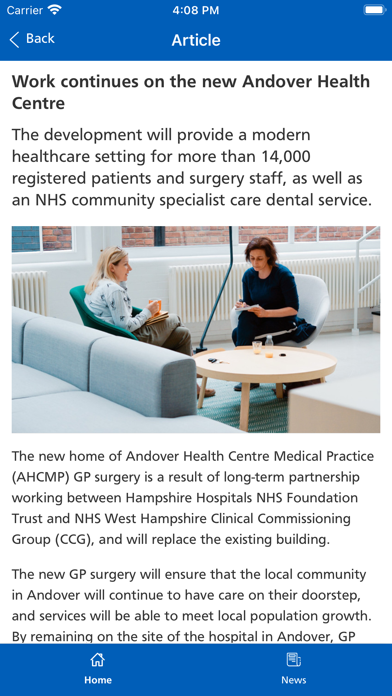 NHS StayConnected Screenshot