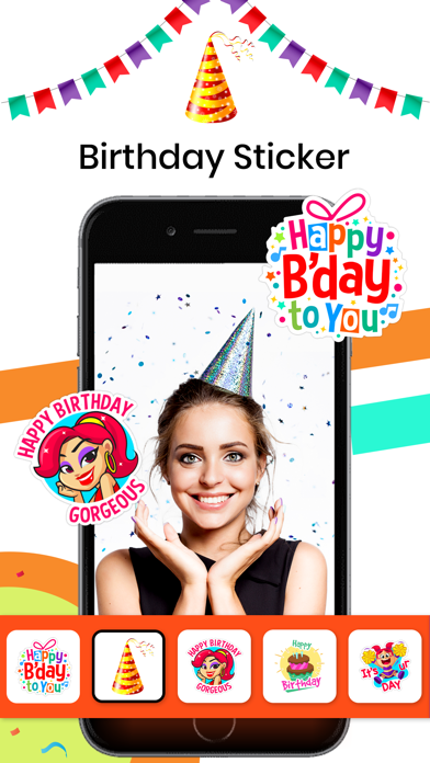 Birthday Stickers & Frames Screenshot