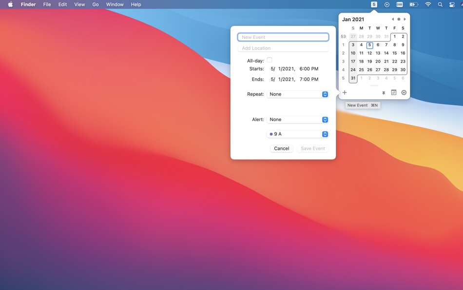 #6. Mini Calendar - Menu Bar (macOS) 由: Kalavathi Ekambaram