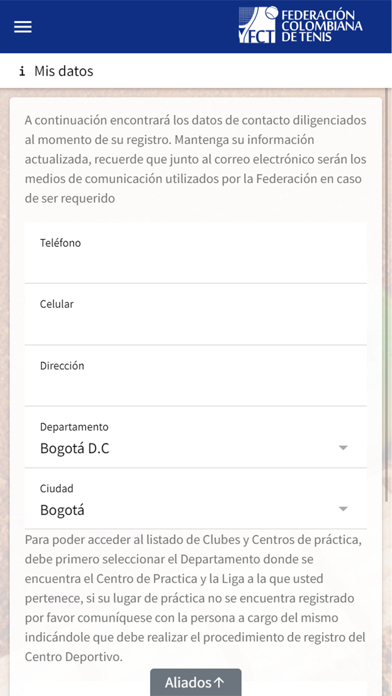 Jugadores FCT Screenshot