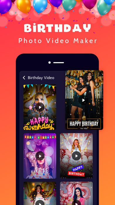 Birthday Video Maker - status Screenshot