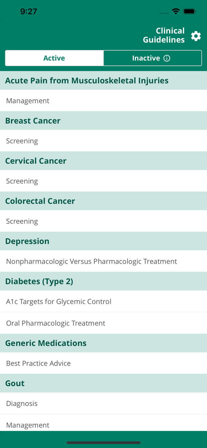 ACP Clinical Guidelines