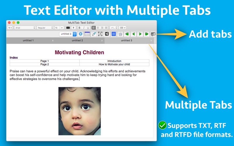 Screenshot #1 pour MultiTab Text Editor