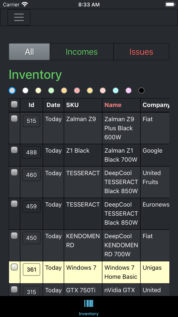 Lazy Inventory