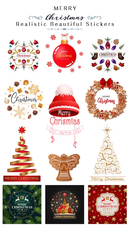 Realistic Christmas Stickers