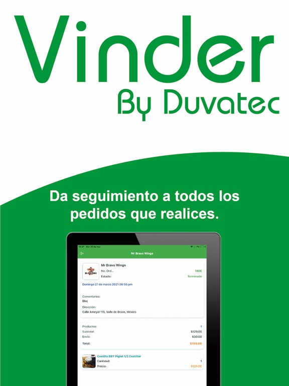 Screenshot #5 pour Vinder: Comida a domicilio