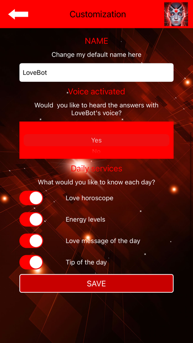 LoveBot Relationship Oracle Screenshot