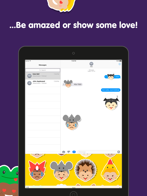 Ibbleobble Face Stickers iPad screenshot