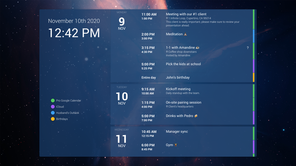 #2. Calendar - Display your events (iOS) De: Dashbd