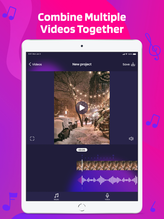 Video collage with music