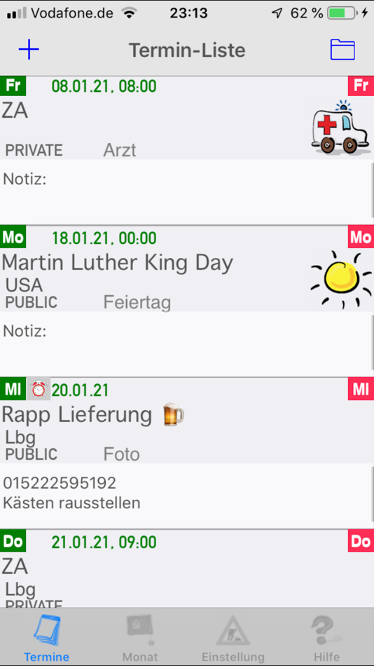 #1. Diary Calendar (iOS) 由: Hans Joachim Gerhardt