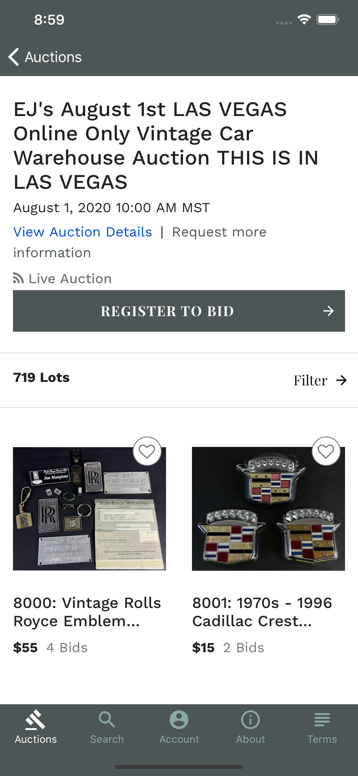 EJs Auctions Live Bidding