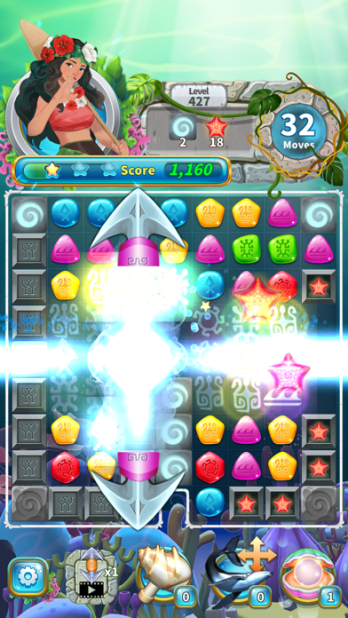 Jewel Aloha- Match 3 Puzzle Screenshot