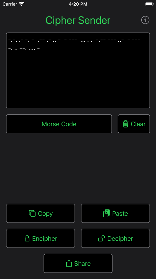 #2. Cipher Sender (iOS) By: Julian Tigler