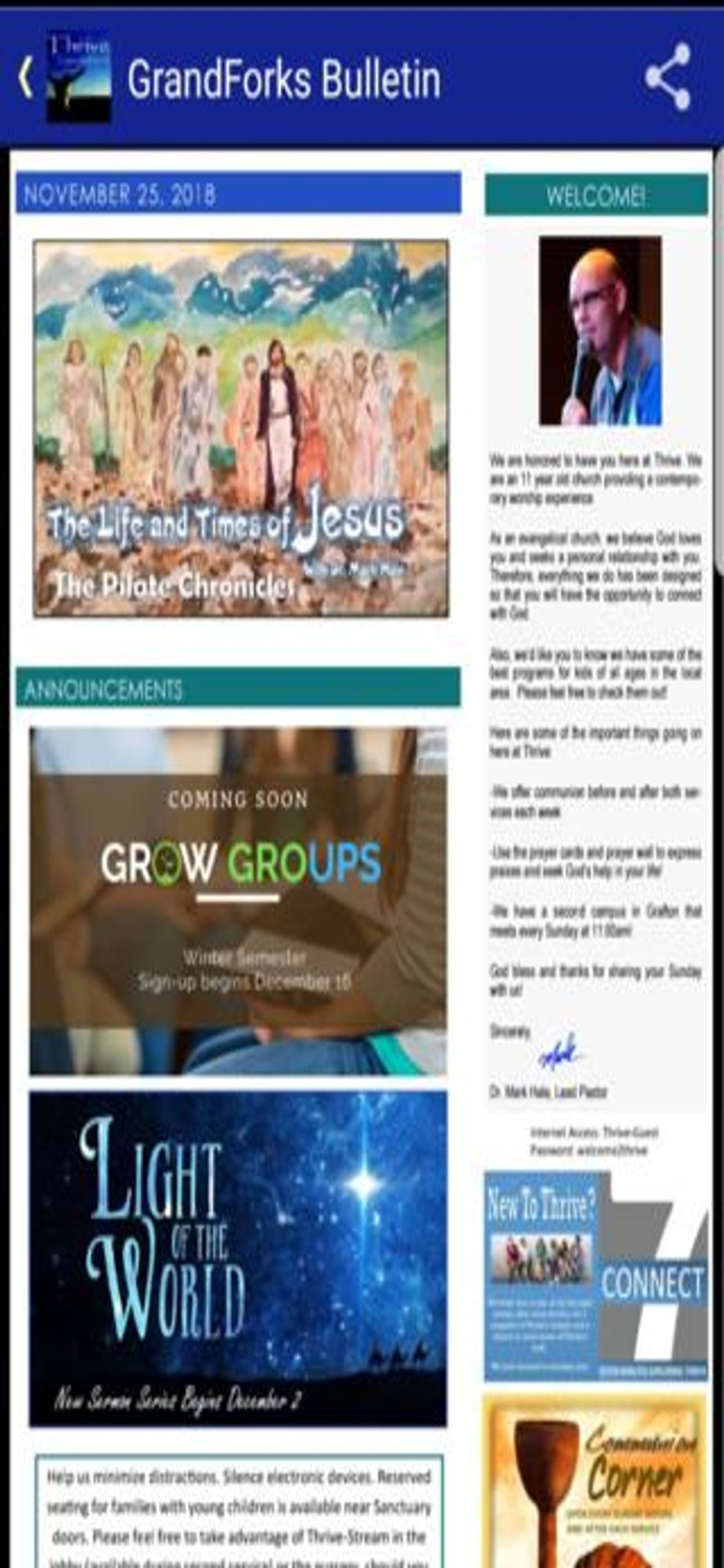 Thrive Community Church app