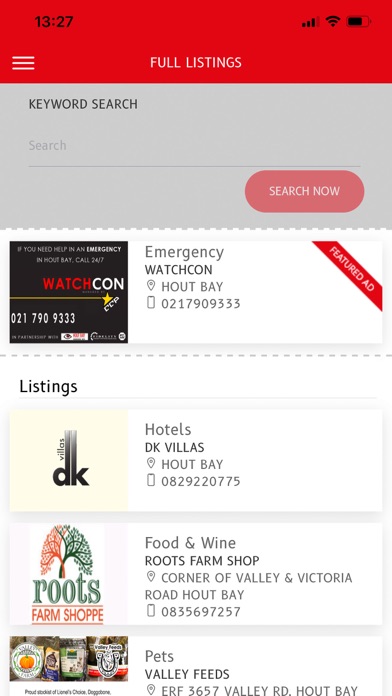 Club790 Business Directory Screenshot