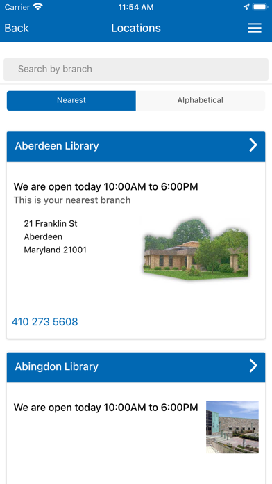 Harford County Public Library Screenshot