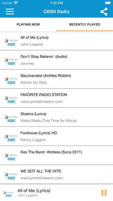 OBBR Radio Screenshot