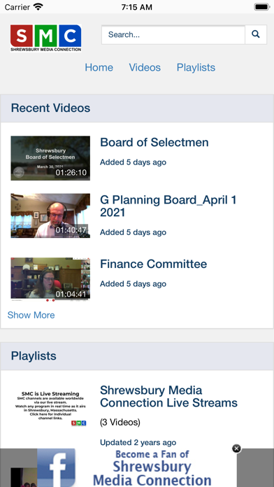 Shrewsbury Media Connection Screenshot