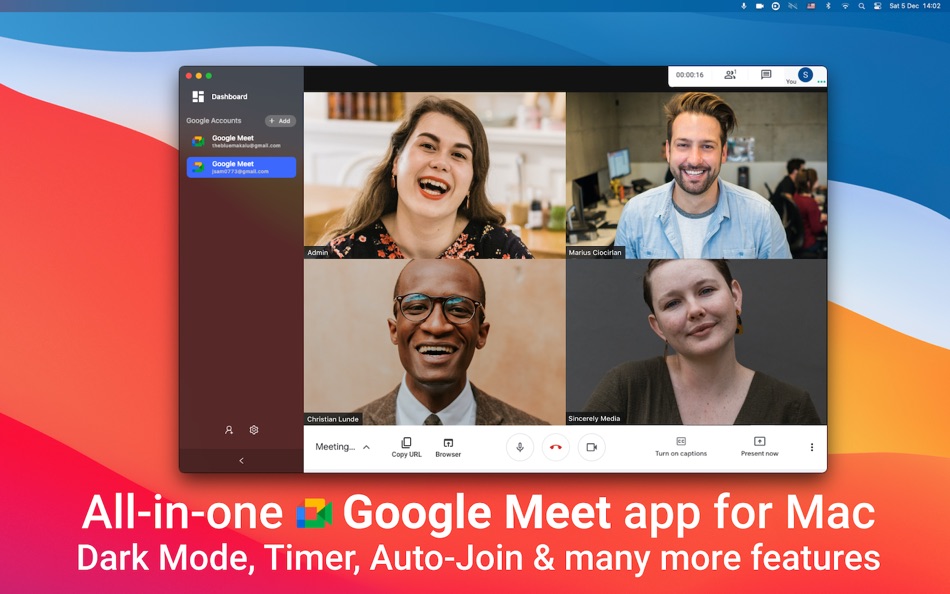 #1. MeetInOne for Google Meet (macOS) โดย: Global Gifting Technologies Inc.