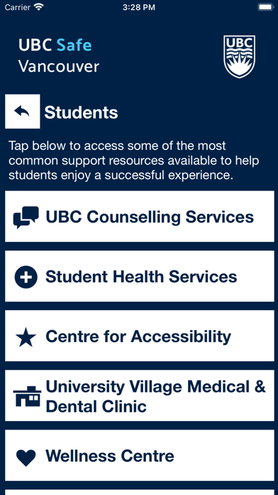 UBC Safe Vancouver Screenshot