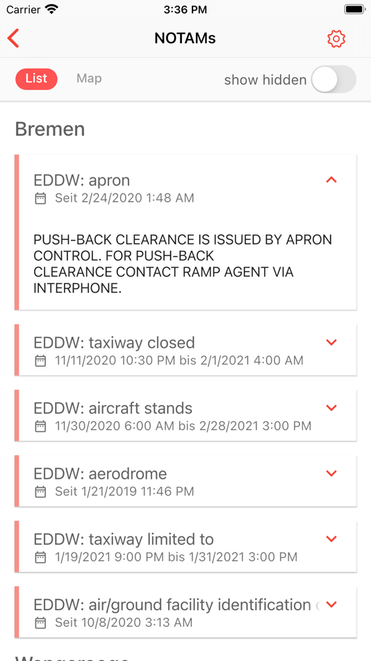 NOTAM Briefing (VFR/IFR) - 4.1.1 - (iOS)