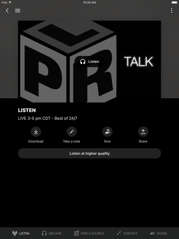 Lutheran Public Radio iPad screenshot 2 - Education app