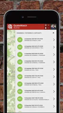Game screenshot QuakeWatch Austria apk